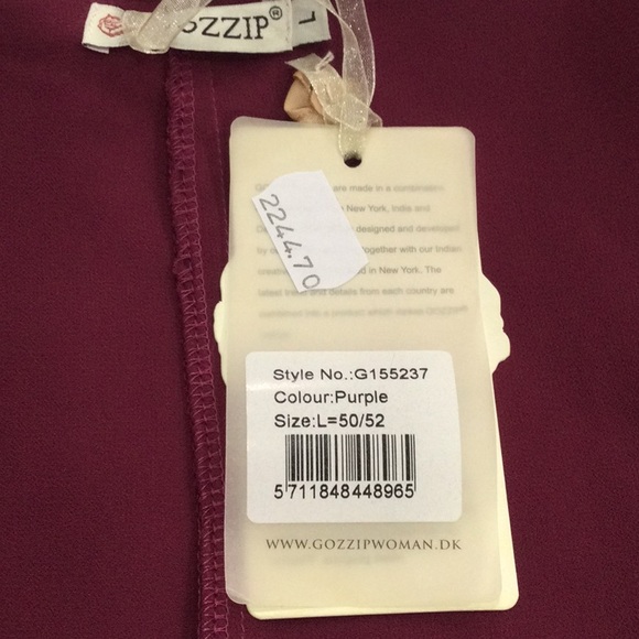 Gozzip Purple Long Sleeve Layered Oversized Cardigan Jacket Size L NWT - Picture 12 of 16